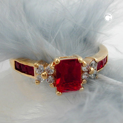 Ringe Zirkonia farbig - Doublé