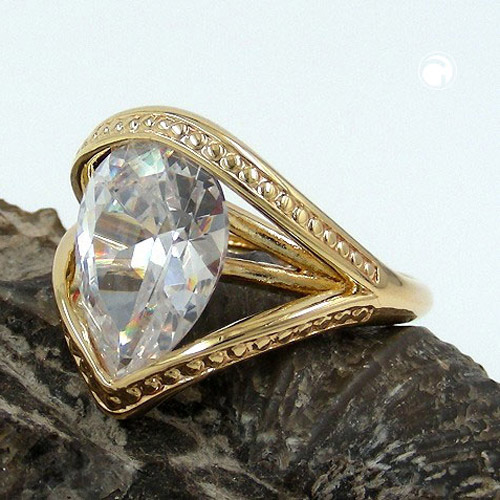 Ringe Zirkonia weiß - Doublé
