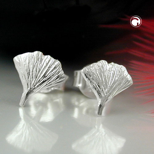 Ginkgo-Ohrstecker Silber 925