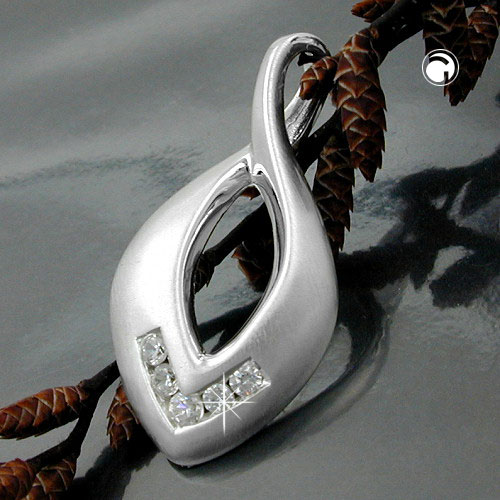 Anhänger Zirkonia weiß Silber 925