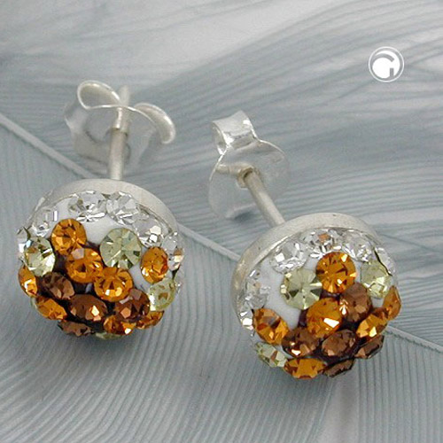 Strass-Ohrstecker Silber 925