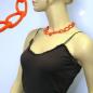 Preview: Kette Weitpanzer Kettenglieder Kunststoff apricot-matt 45cm
