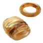 Preview: Tuchring 35x34x23mm Spirale Kunststoff horn-gelb-braun-marmoriert matt