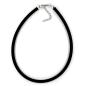 Preview: Rundschnur 6mm Vollgummikette Verschluss silberfarbig 50cm
