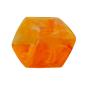 Preview: Tuchring 45x36x18mm Sechseck orange-marmoriert glänzend Kunststoff
