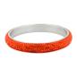 Preview: Armreif 77x10mm Metall mit 6 Reihen Glassteine rot-orange