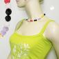 Preview: Kette 10mm Wabenperle Kunststoff multicolor und weiß-transparent 42cm