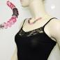 Preview: Kette 12x9mm Facettenperle Kunststoff rosa-pink mit Kordel rosa 45cm