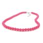 Preview: Kette 8mm Kunststoffperlen rosa-pink-glänzend 42cm