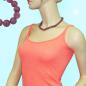 Preview: Kette 10mm Rundperle flieder-violett-marmoriert Kunststoff 45cm