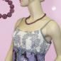 Preview: Kette 10mm Rundperle flieder-violett-marmoriert Kunststoff 50cm