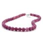 Preview: Kette 10mm Rundperle flieder-violett-marmoriert Kunststoff 80cm