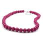 Preview: Kette 10mm Kunststoffperlen beere-violett-glänzend 70cm