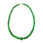 Preview: Kette Perlen Fadenperle apfelgrün-schwarz Kunststoff 55cm