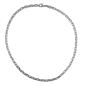Preview: Kette 6mm Ankerkette rhodiniert diamantiert 50cm