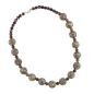 Preview: Kette 18mm Perle Kunststoff beige-braun-gold gesprenkelt 55cm