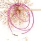 Preview: Lederband Rundschnur Rindleder 2mm pink gefärbt mit 1x Verschluss silberfarbig 1m