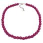 Preview: Kette 10mm Kunststoffperlen beere-violett-glänzend 45cm