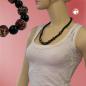 Preview: Kette 10-12-15mm Kunststoffperlen schwarz-rot-gold-gesprenkelt 60cm