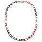 Preview: Kette 8mm Eloxalkette Anker weit rot-schwarz Aluminium 60cm