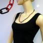 Preview: Kette 8mm Eloxalkette Anker weit rot-schwarz Aluminium 60cm