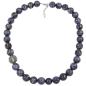 Preview: Kette 18mm Perlen Kunststoff lila-grau-weiß-marmoriert 60cm