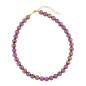 Preview: Kette 10mm Rundperle lila-marmoriert Kunststoff 40cm