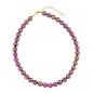 Preview: Kette 10mm Rundperle lila-marmoriert Kunststoff 50cm