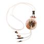 Preview: Kette 58mm Scheibe Kunststoff natur-beige-marmoriert Kordel 95cm
