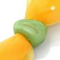 Preview: Tuchring 33x25mm Kunststoff Ringperle unrund 17mm-Loch mintgrün-marmoriert matt