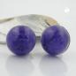 Preview: Clip Ohrring 18mm lila-marmoriert-glänzend Kunststoff-Bouton