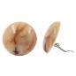 Preview: Clip Ohrring 30mm Riss naturbraun-marmoriert glänzend Kunststoff-Bouton