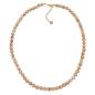 Preview: Kette 8mm Perle beige-marmoriert Kunststoff 55cm