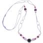 Preview: Kette 20mm Spiralperle Kunststoff flieder-lila Kordel lila 100cm