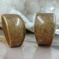 Preview: Clip Ohrring 27x17mm Trapez altmessing glänzend Kunststoff-Bouton