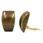 Preview: Clip Ohrring 27x17mm Trapez altmessing glänzend Kunststoff-Bouton