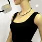 Preview: Kette 28x26mm 8-Eck-Walze transparent mit goldfarben Kunststoff 6mm Vollgummi 42cm