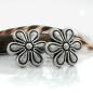 Preview: Clip Blume altsilber-farbig