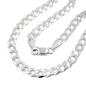Preview: Kette 4,6mm flache Panzerkette mit Muster Silber 925 55cm