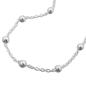 Preview: Kette 1,3mm Ankerkette mit 29 Kugeln Silber 925 45cm