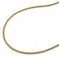 Preview: Kette 1,3mm Flachpanzer diamantiert vergoldet AMD 60cm