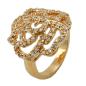 Preview: Ring mit weißen Zirkonias mit 3 Mikron vergoldet Ringgröße 60