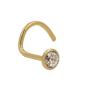 Preview: Nasenstecker 2,5mm mit Zirkonia weiß 18Kt GOLD