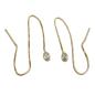 Preview: Durchzieher Ohrring Ohrhänger 93x3mm Venezianerkette mit Zirkonia 9Kt GOLD