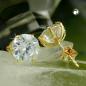 Preview: Ohrstecker Ohrring 7mm großer Zirkonia rund 9Kt GOLD