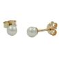Preview: Ohrstecker Ohrring ca. 3mm Süßwasserzuchtperle 9Kt GOLD