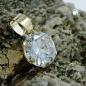 Preview: Anhänger 8mm Zirkonia weiß rund 9Kt GOLD