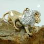 Preview: Anhänger 23x15mm Löwe bicolor rhodiniert 9Kt GOLD