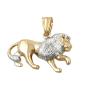 Preview: Anhänger 23x15mm Löwe bicolor rhodiniert 9Kt GOLD