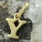 Preview: Anhänger 8x6mm Buchstabe Y glänzend 9Kt GOLD
